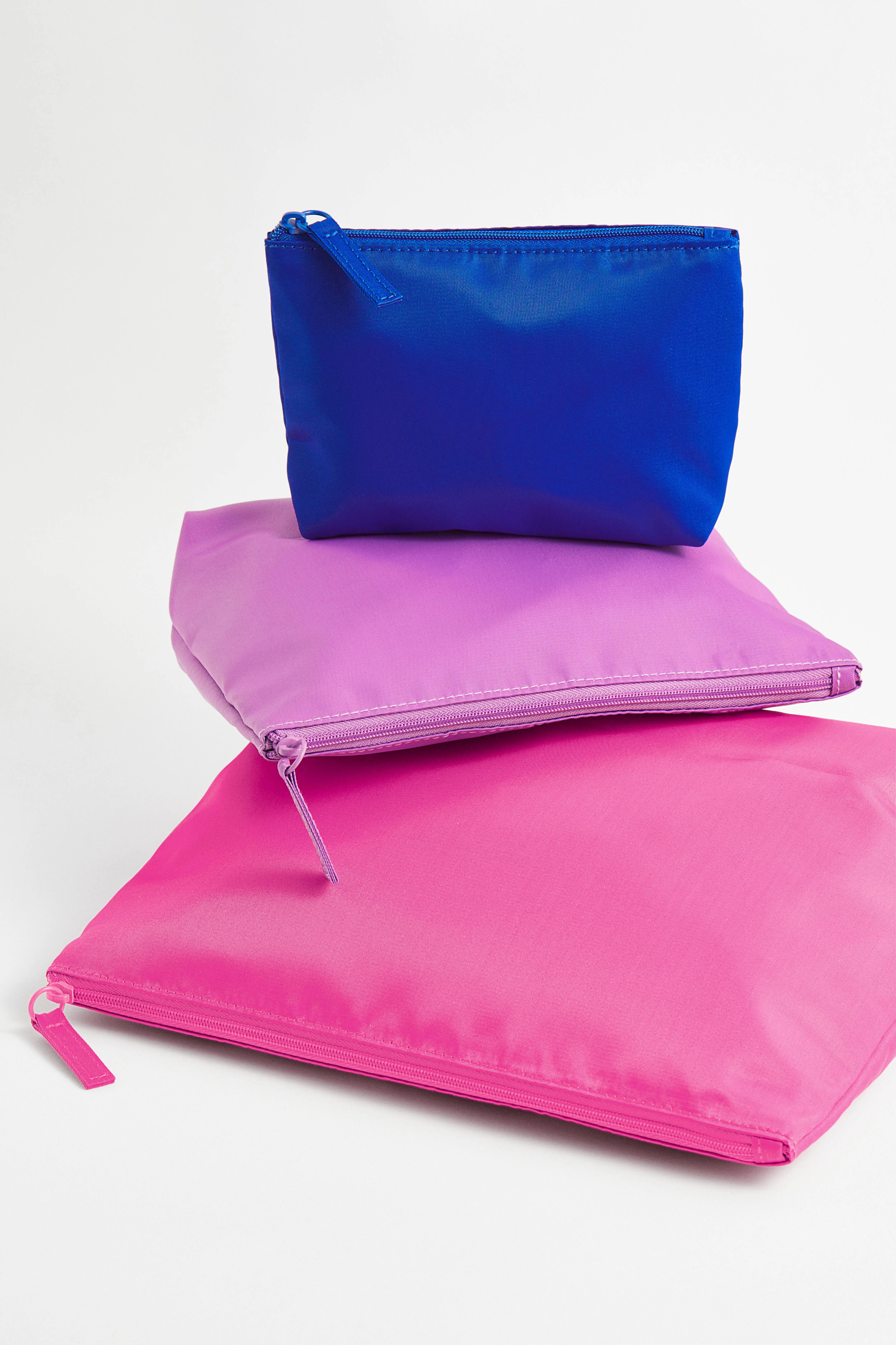 3-pack wash bags - Pink/Purple/Blue - Beauty all | H&M GB