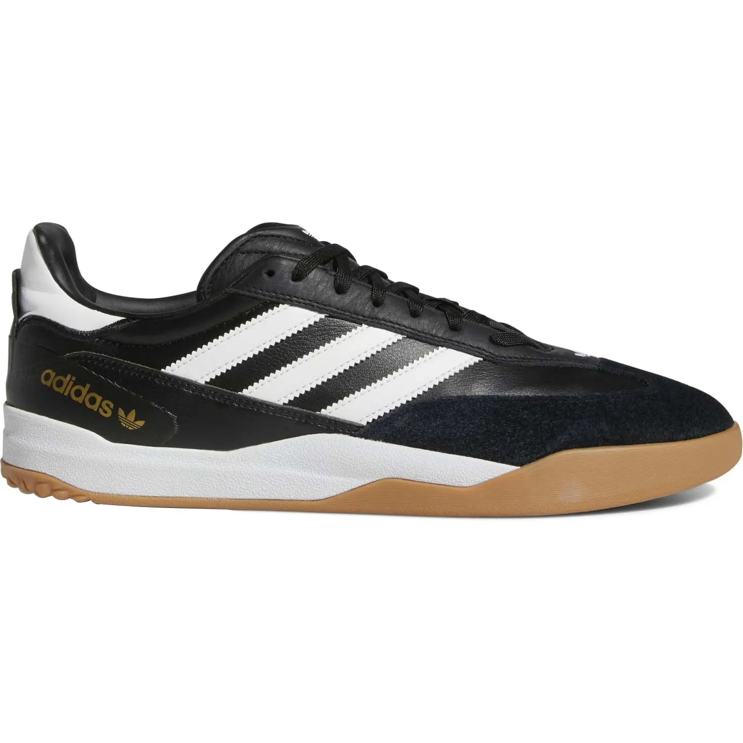 Adidas Copa Nationale Skate Shoes - Core Black/Cloud White/Gold Metallic