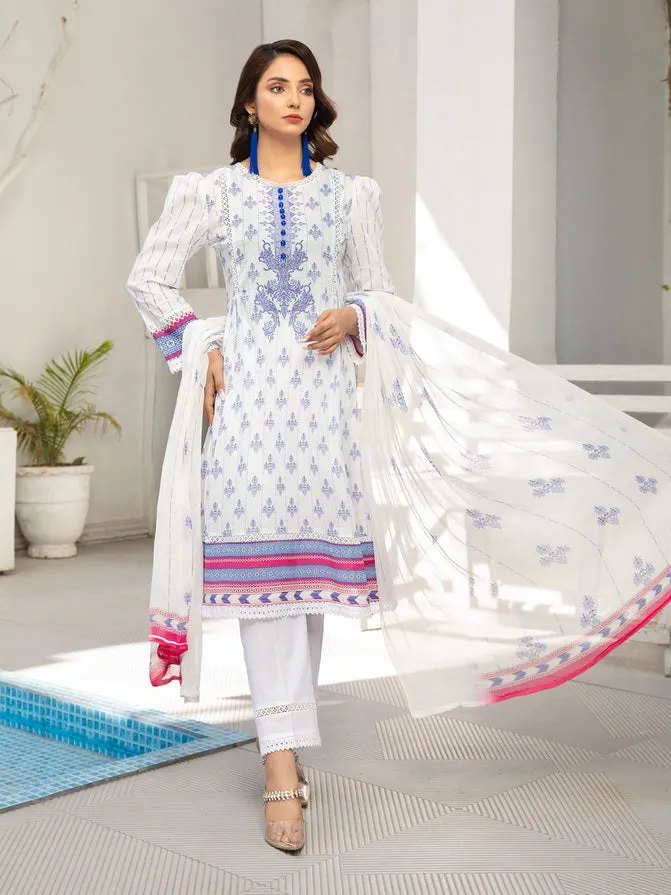 Al Kareem Gul-e-Lala Digital Printed Lawn Unstitched 3Pc Suit D-2556