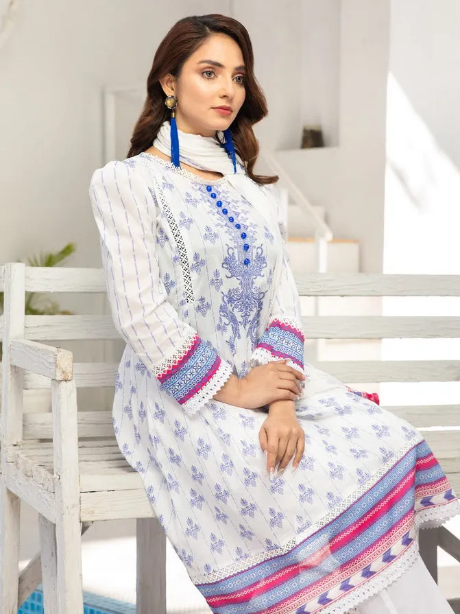 Al Kareem Gul-e-Lala Digital Printed Lawn Unstitched 3Pc Suit D-2556