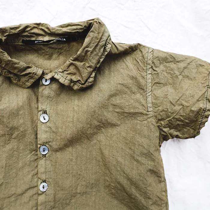 Album Di Famiglia Baby And Child Marti Shirt Khaki Green