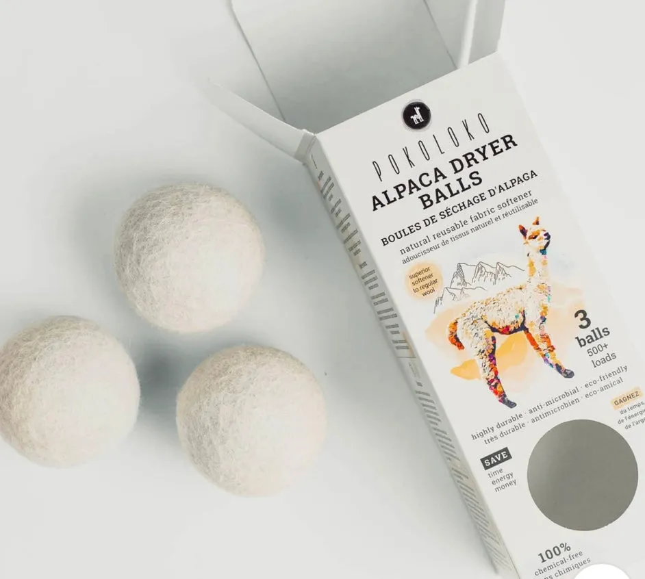 Alpaca / Wool Dryer Balls - Pack of 3