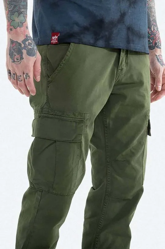 Alpha Industries cotton trousers Agent Pant green color 158205.142