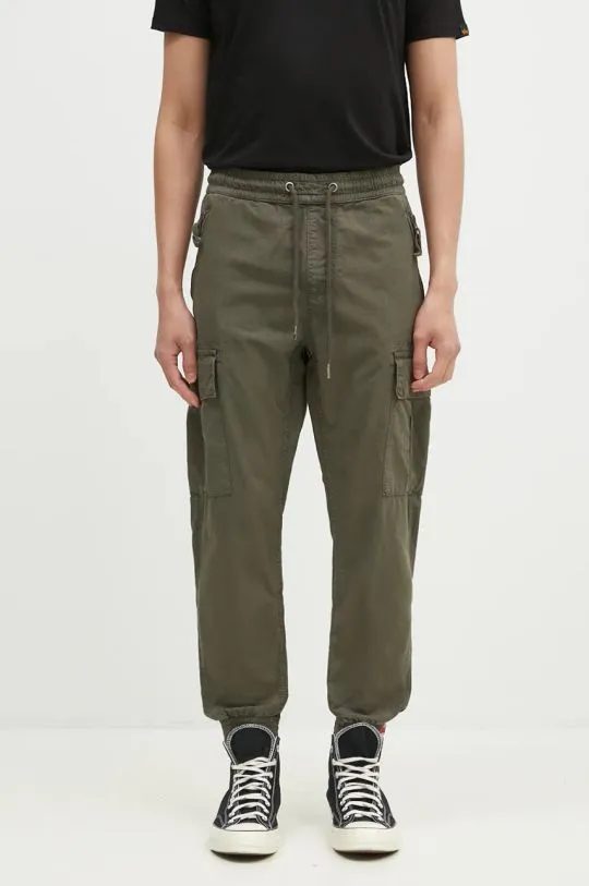 Alpha Industries cotton trousers green color