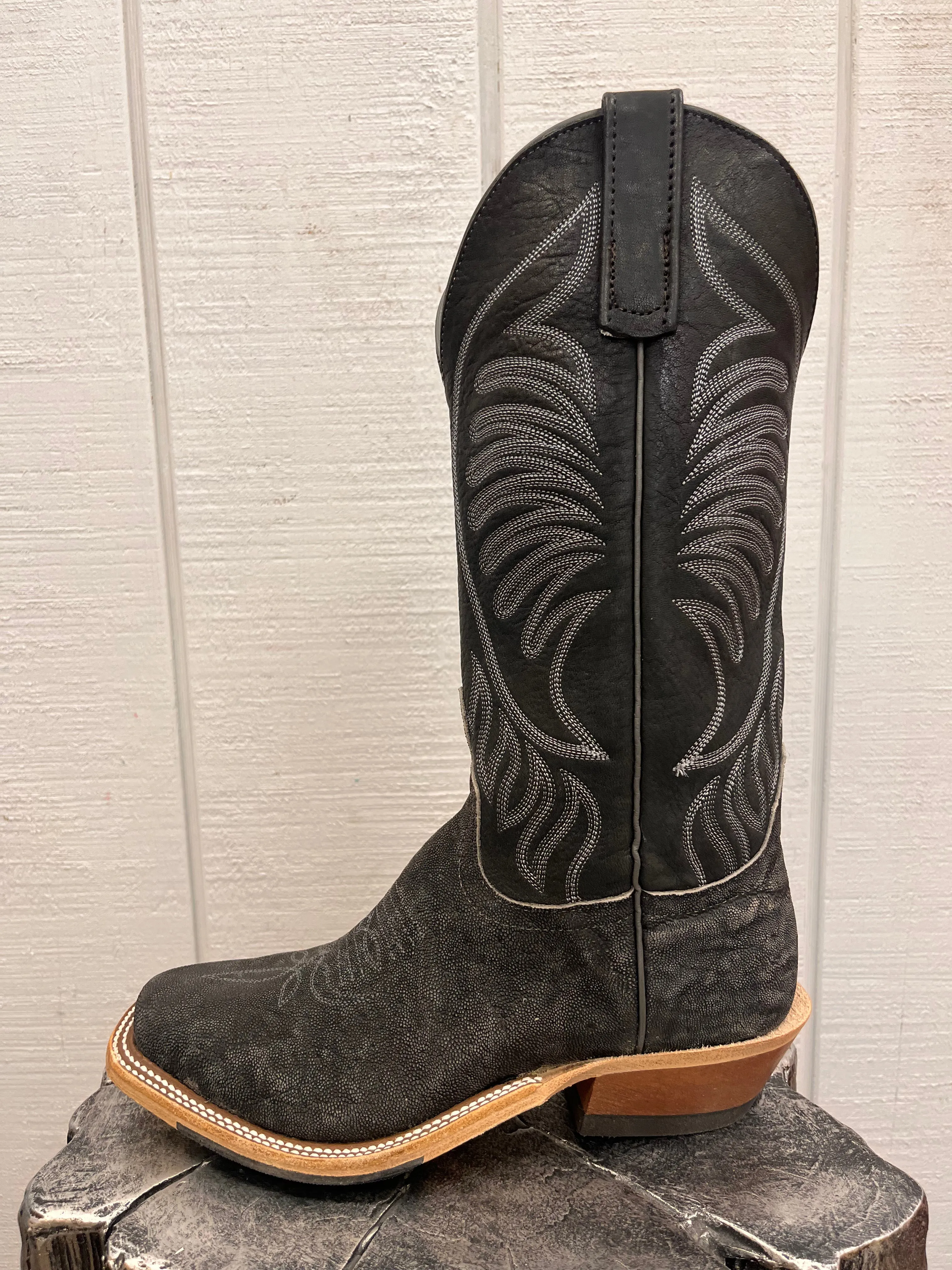 Anderson Bean Men's 13 Granite Safari Elephant Cutter Toe Cowboy Boots 338109