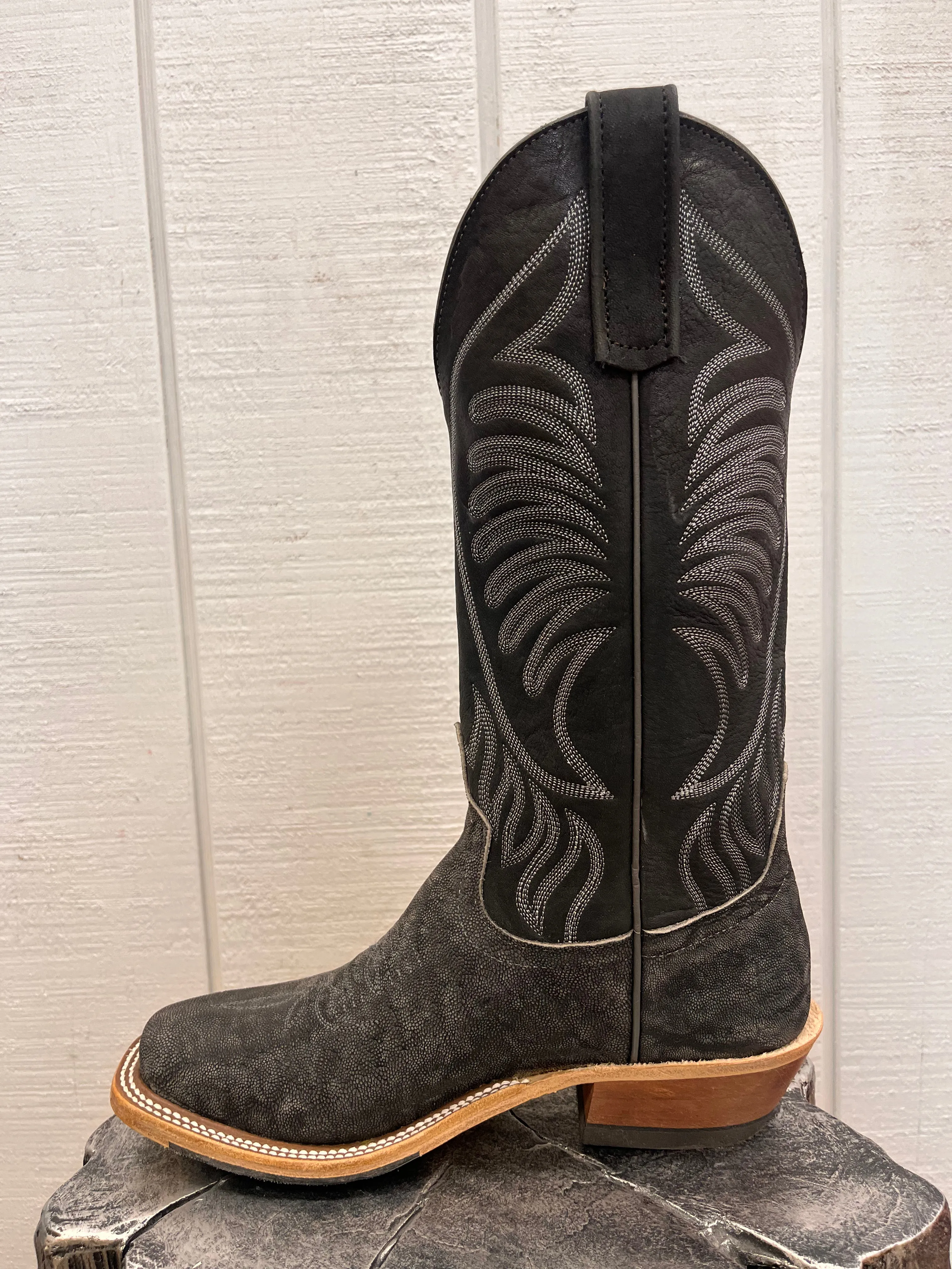 Anderson Bean Men's 13 Granite Safari Elephant Cutter Toe Cowboy Boots 338109