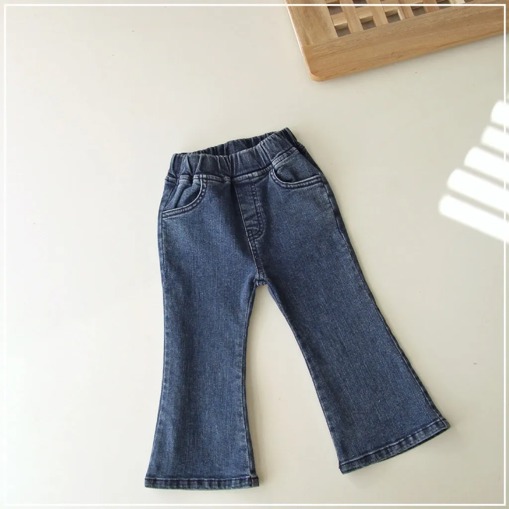 Baby Kid Girls Solid Color Jeans Wholesale 23113088