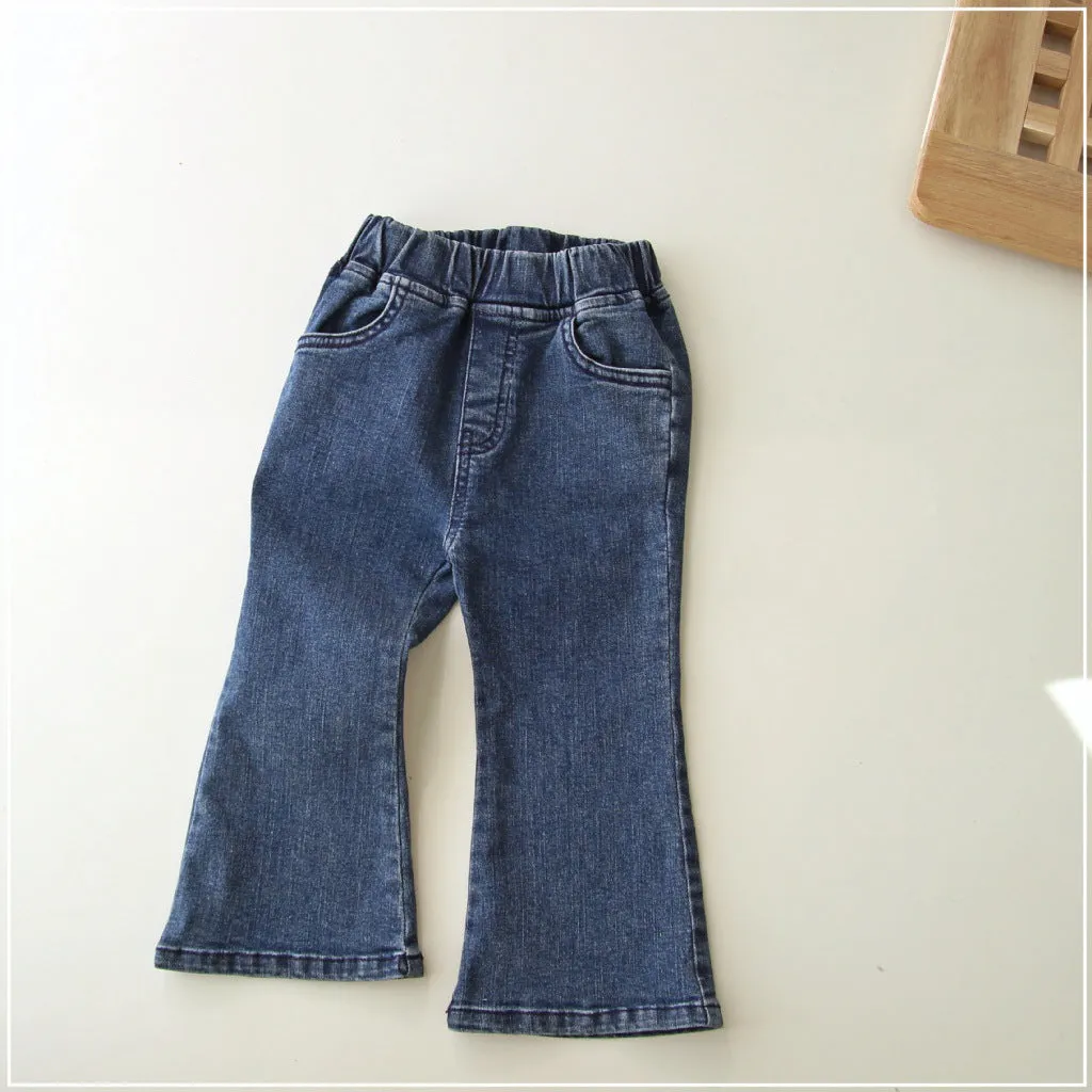 Baby Kid Girls Solid Color Jeans Wholesale 23113088