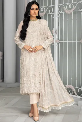 Bahaar by Zarif Embroidered Chiffon Unstitched 3 Piece Suit - ZB 08 FAUNA