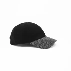 Black & Herringbone 6-Panel