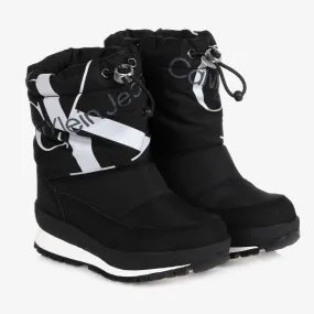 Black Logo Snow Boots