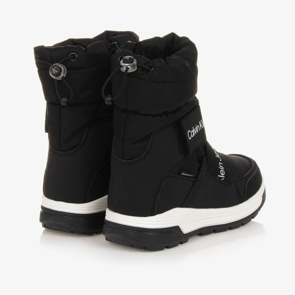 Black Waterproof Snow Boots