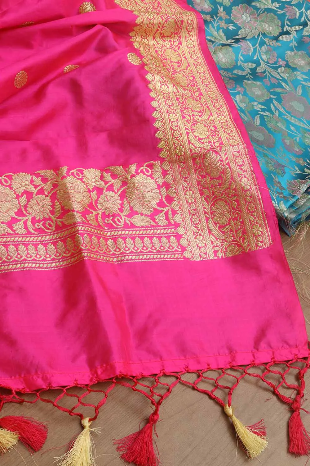 Blue Banarasi Silk Tanchui Jamawar Suit With Banarasi Pure Katan Silk Kadwa Dupatta