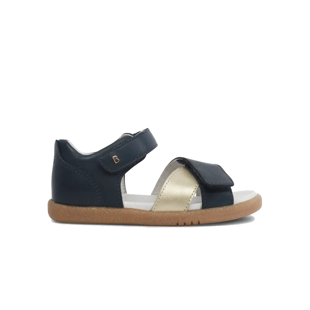 Bobux I-Walk Sail Open Sandal Kids Navy + Misty Gold