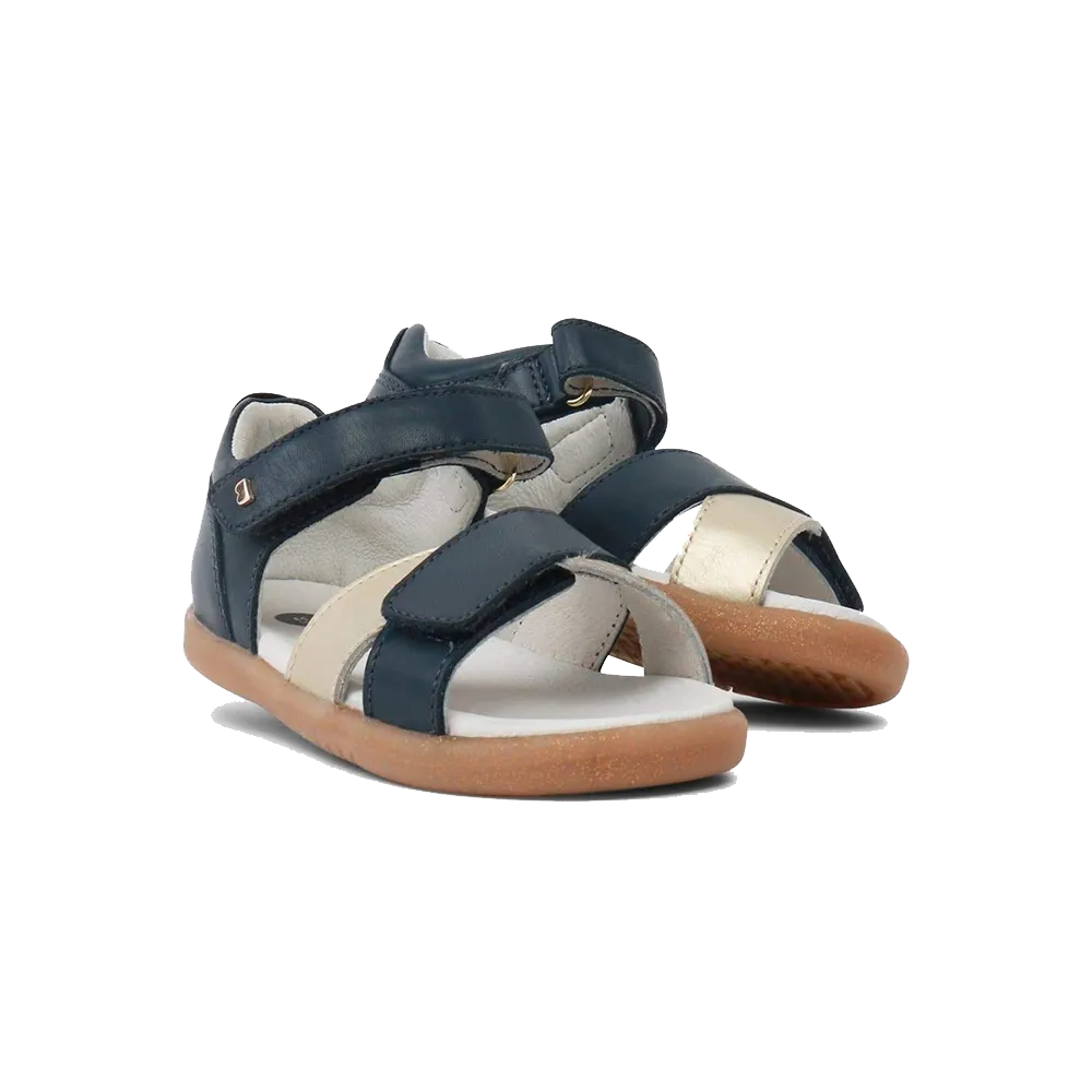 Bobux I-Walk Sail Open Sandal Kids Navy + Misty Gold