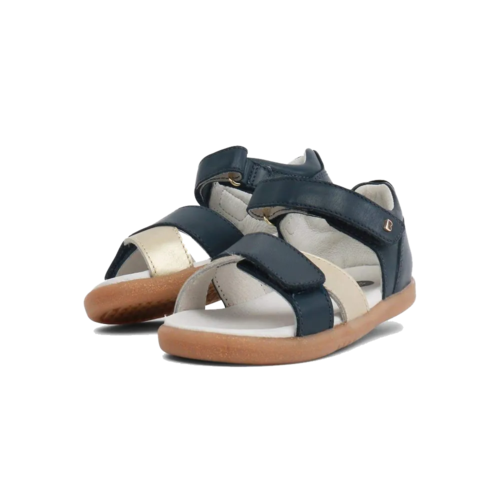 Bobux I-Walk Sail Open Sandal Kids Navy + Misty Gold