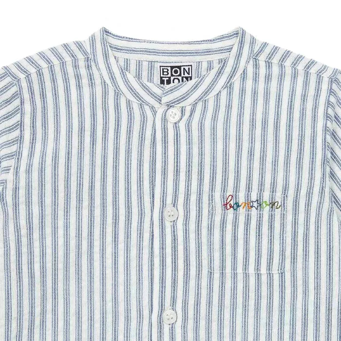 Bonton Baby Inter Shirt Blue Stripes