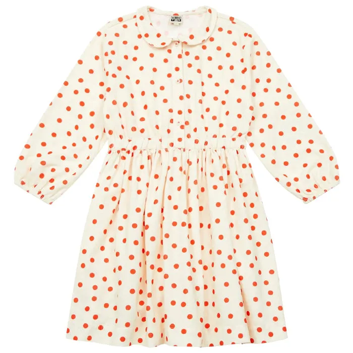 Bonton Child Frida Dress Cream With Red Dots