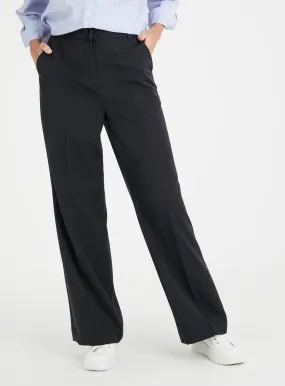 Buy Black Wide Leg Trousers 20L | Trousers | Tu