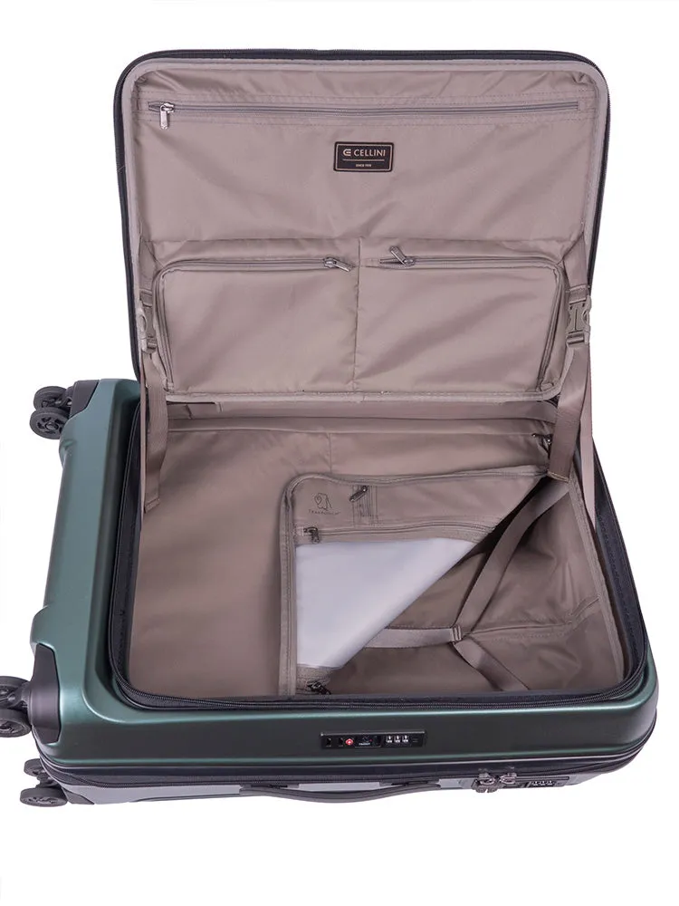 Cellini Tri Pak Trolley Case Green