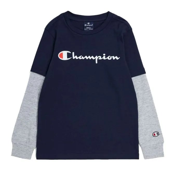 CHAMIPON T-SHIRT MANICA LUNGA LOGO 306503-BS501