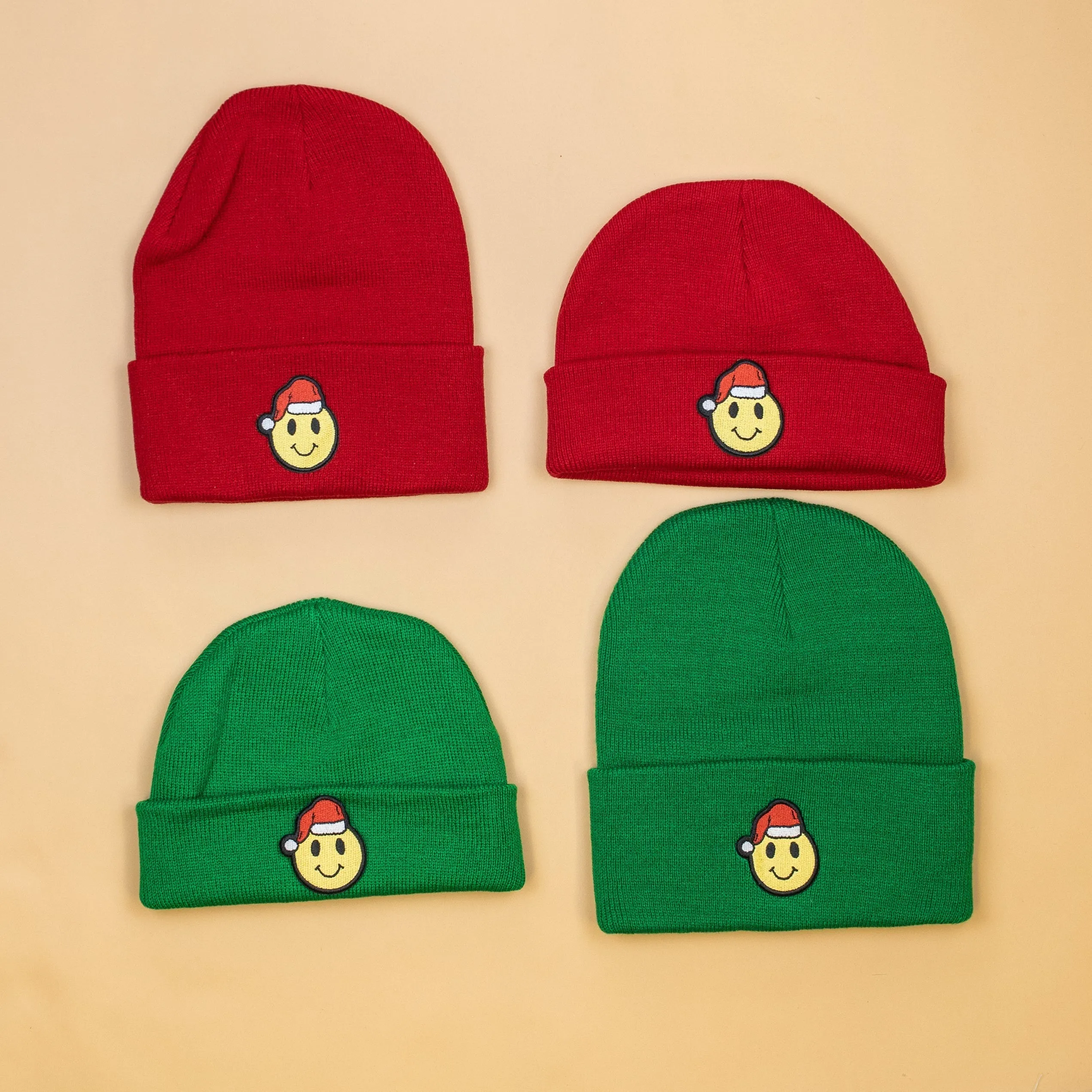 Christmas Smiley Santa Beanies