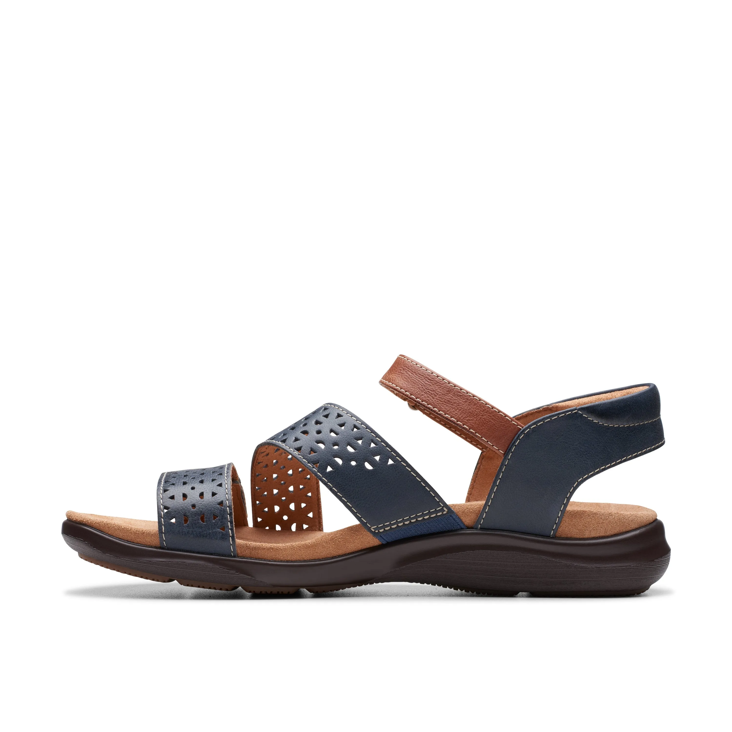 CLARKS | SANDALIAS CASUAL MUJER | KITLY WAY NAVY LEATHER | AZUL