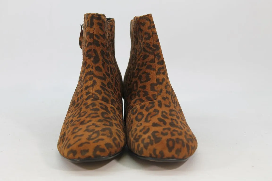 Clarks By Collection Marilyn Women's Dark Tan Leopard Boots 7M(ZAP13221)