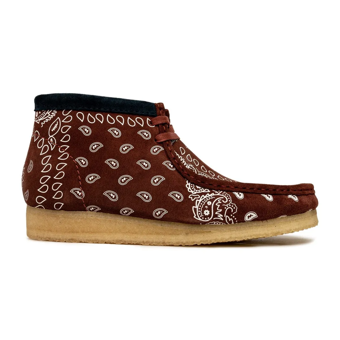 Clarks Men Wallabee Boot Brick Paisley (red / brick)