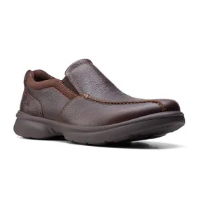 Clarks Men's Bradley Step Slip On Brown Tumbled Leather