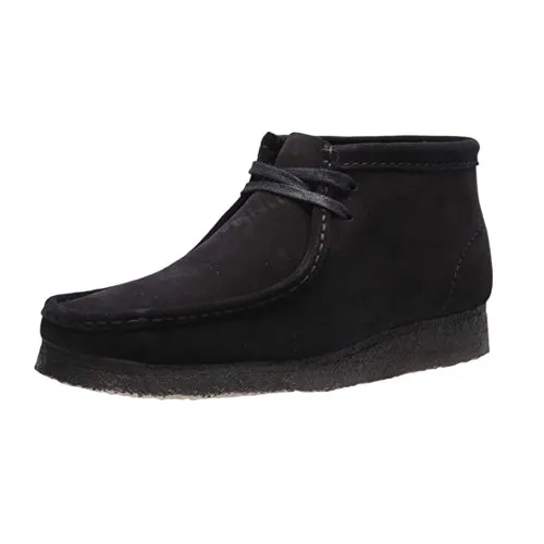 Clarks Women's Wallabee Boot Black Suede