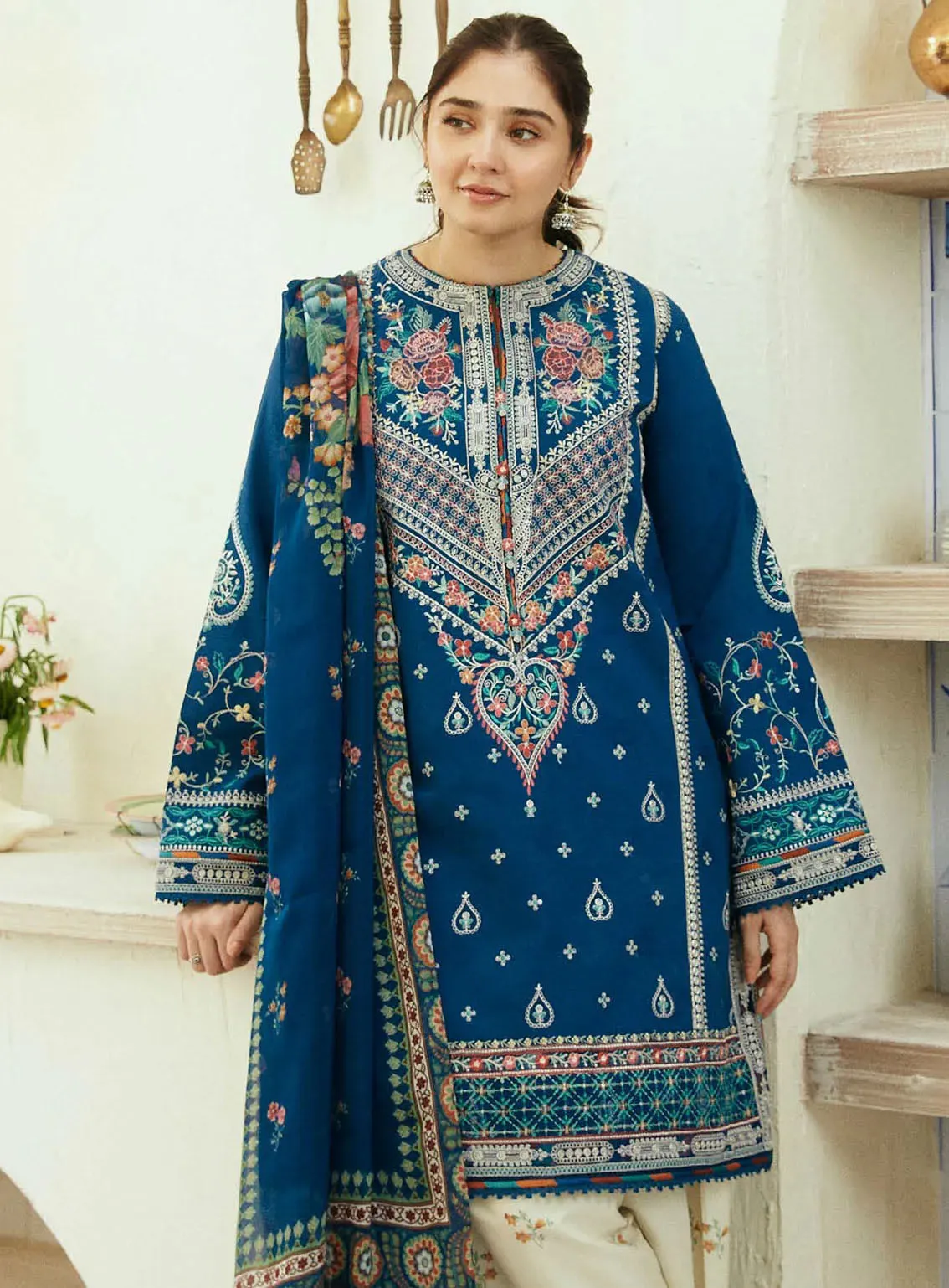 Coco By Zara Shahjahan Embroidered Jacquard 3 Piece Unstitched Suit CZS24E D-01 SEHER