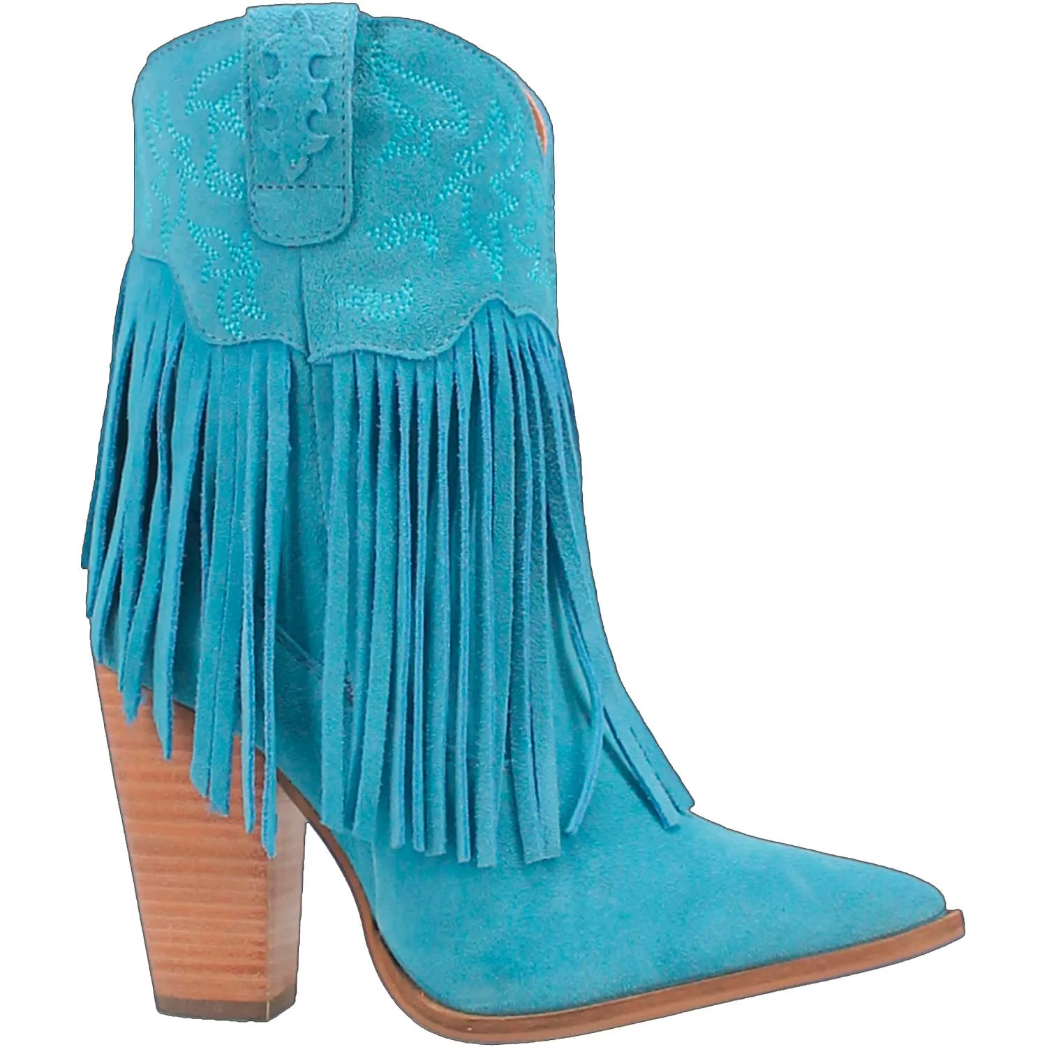 Crazy Train Blue Fringe & Leather Boots (DS)