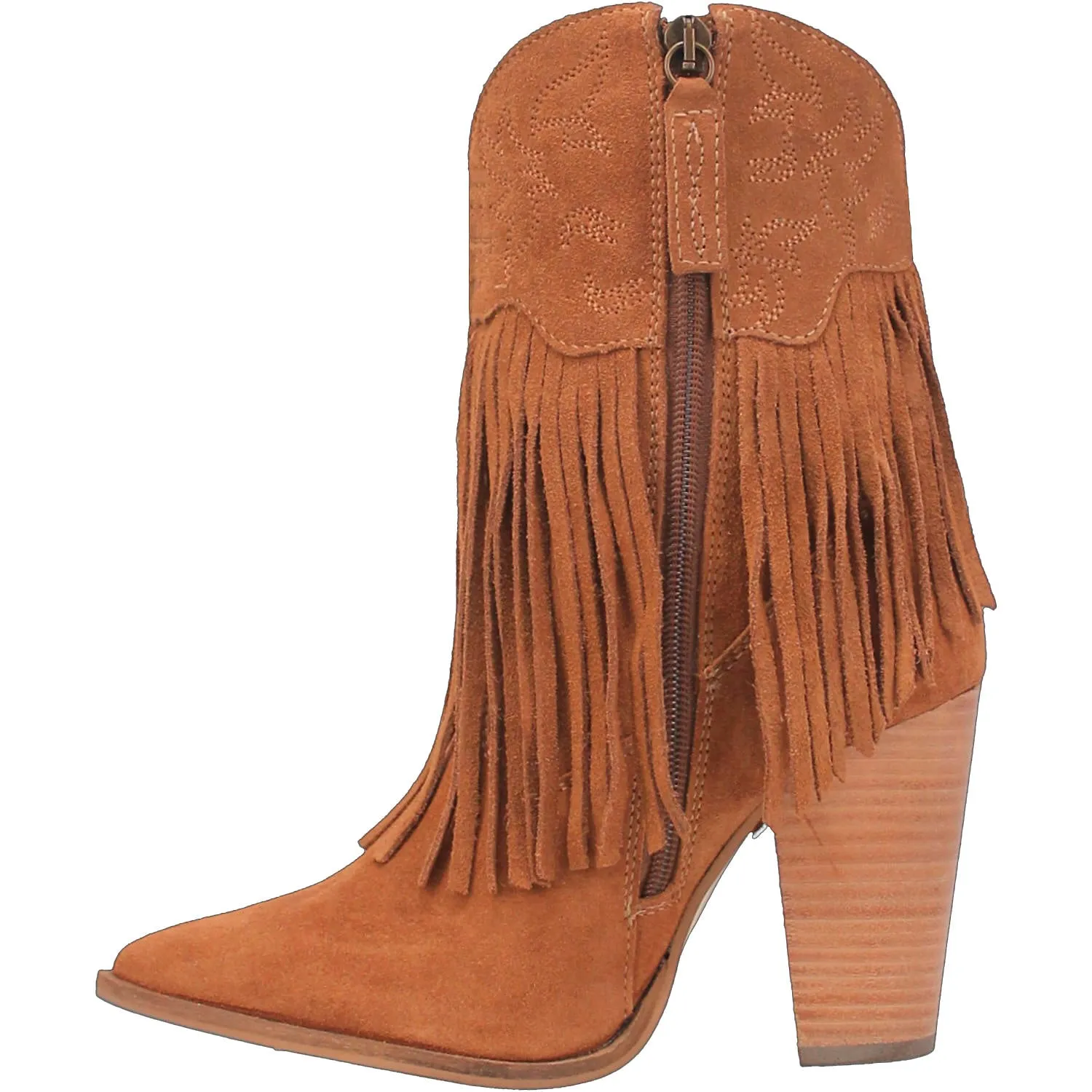 Crazy Train Camel Fringe & Leather Boots (DS)