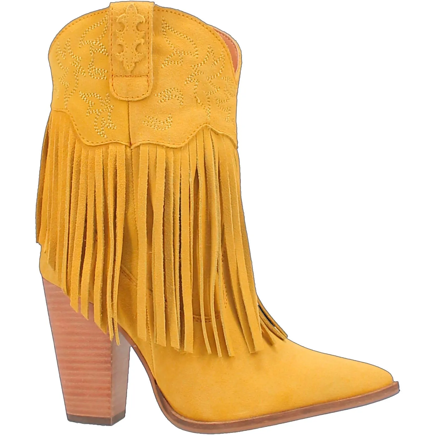 Crazy Train Yellow Fringe & Leather Boots (DS)