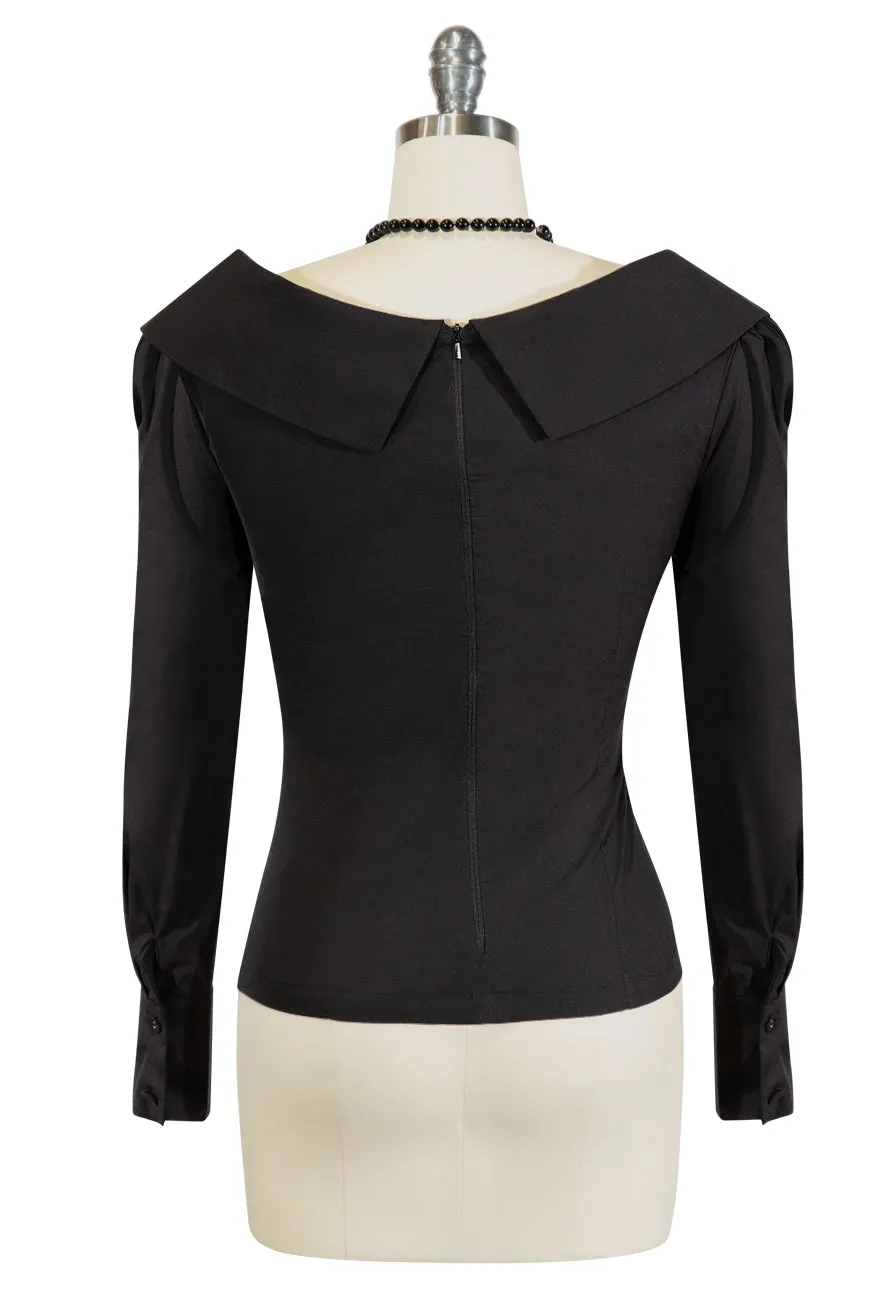 Dorchester Suite 17 Ruched Shirt (Black)