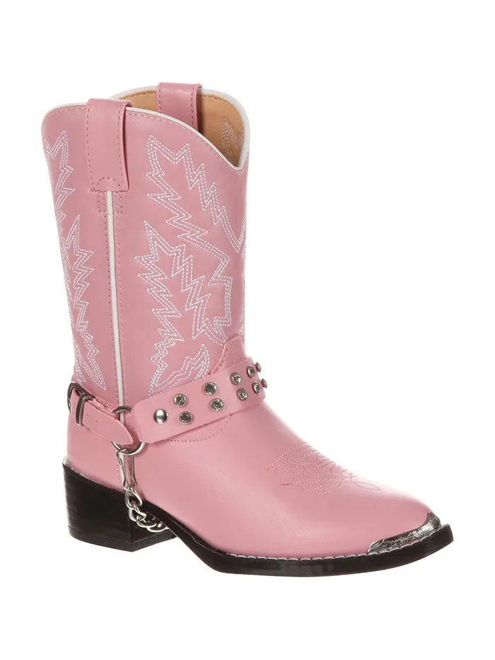 Durango BT568 Kids Little Pink Rhinestone Western Boot Pink Bling