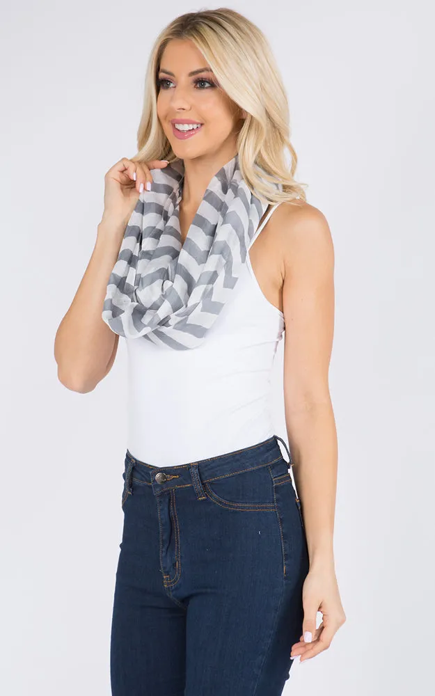 GCC067 Chevron pattern Infinity Scarf