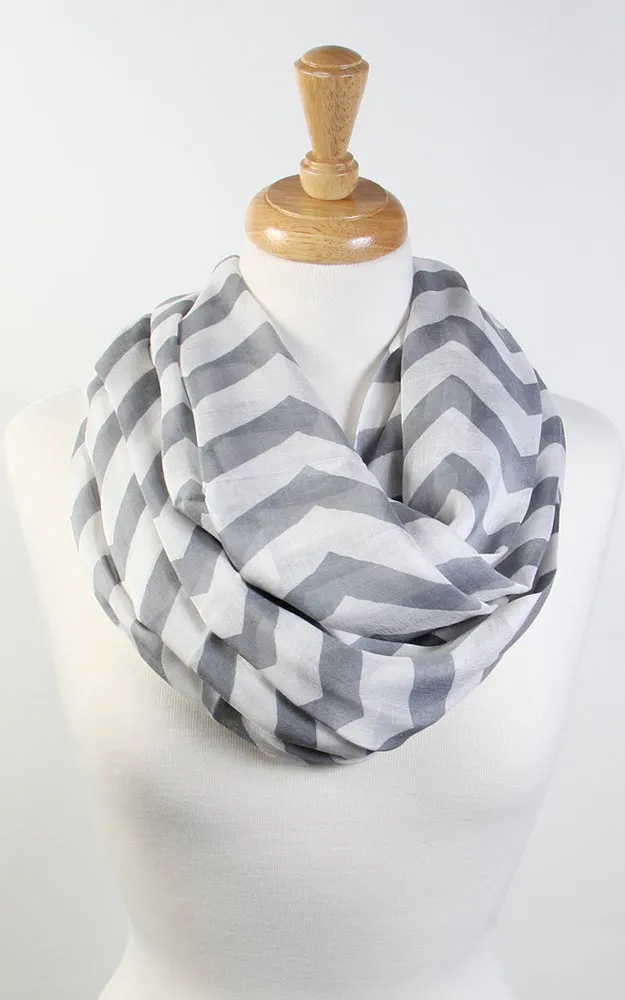 GCC067 Chevron pattern Infinity Scarf