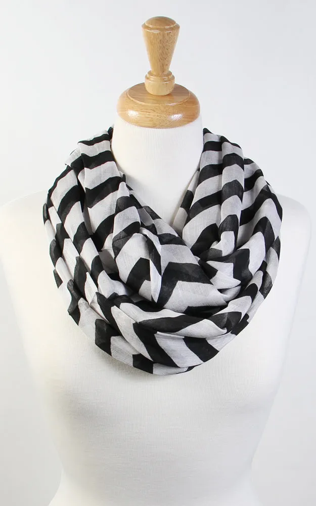 GCC067 Chevron pattern Infinity Scarf