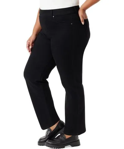 Gloria Vanderbilt Plus Size Pull-On Straight-Leg Jeans