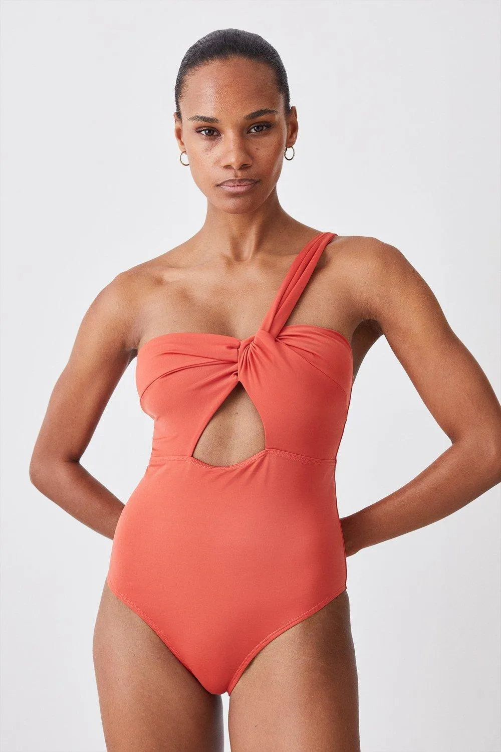 Goddess Asymmetric Swimsuit | Karen Millen