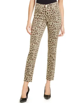 GUESS Women's Leopard Print Skinny Jeans Brown Size 27