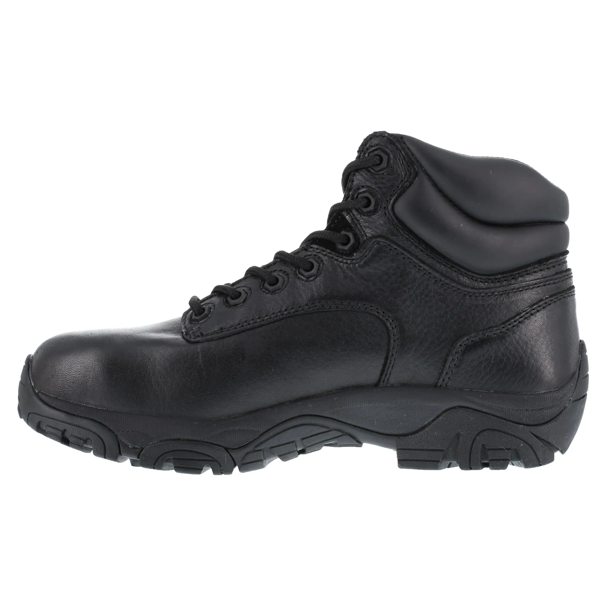 Iron Age Mens Black Leather 6in Work Boots Trencher Composite Toe