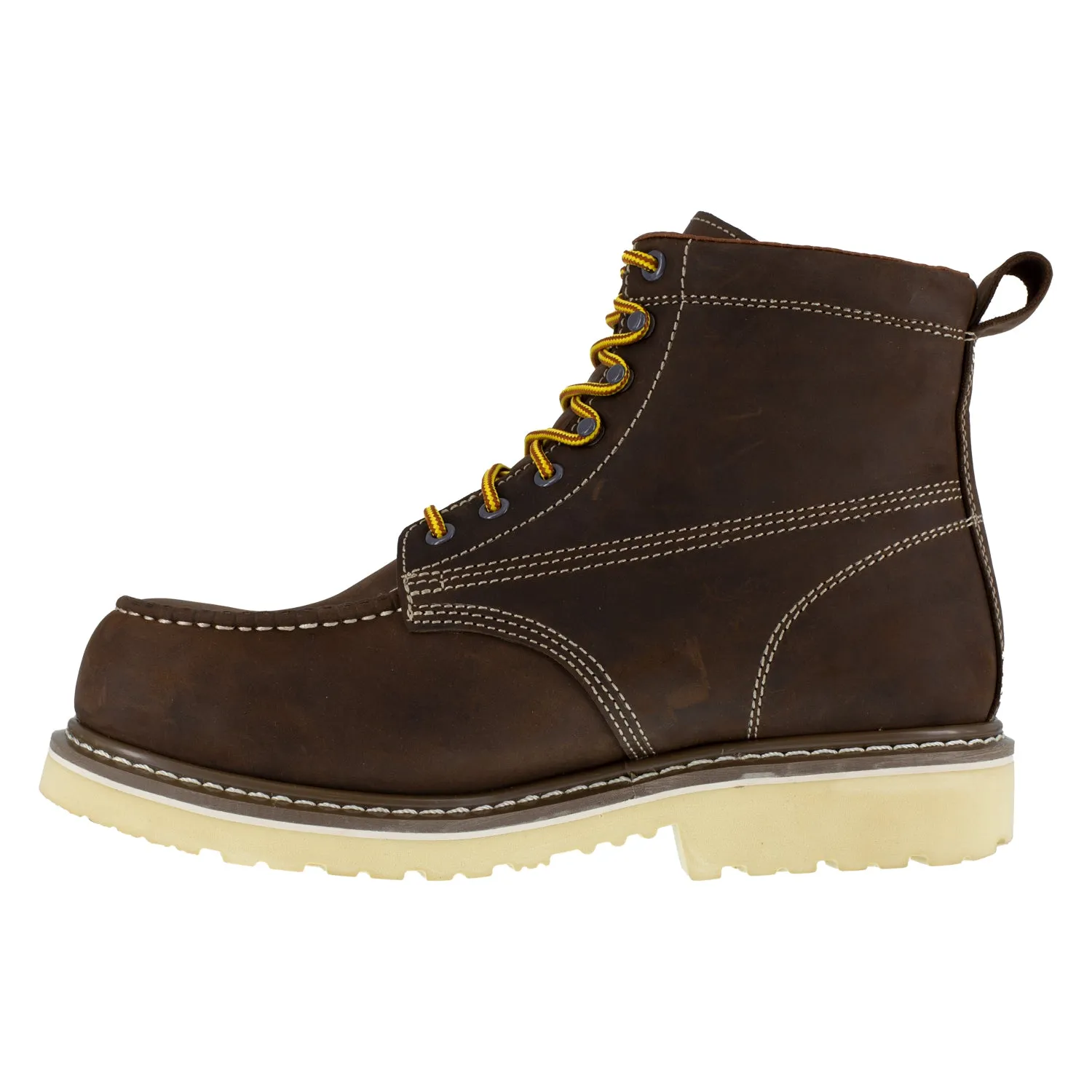 Iron Age Mens Brown Leather Work Boots Solidifier 6in WP CT