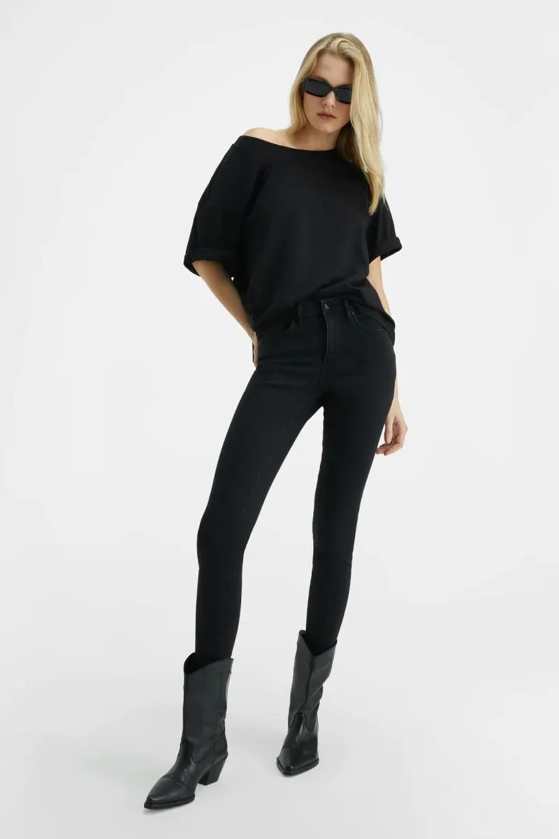 Jeans skinny donna Nero