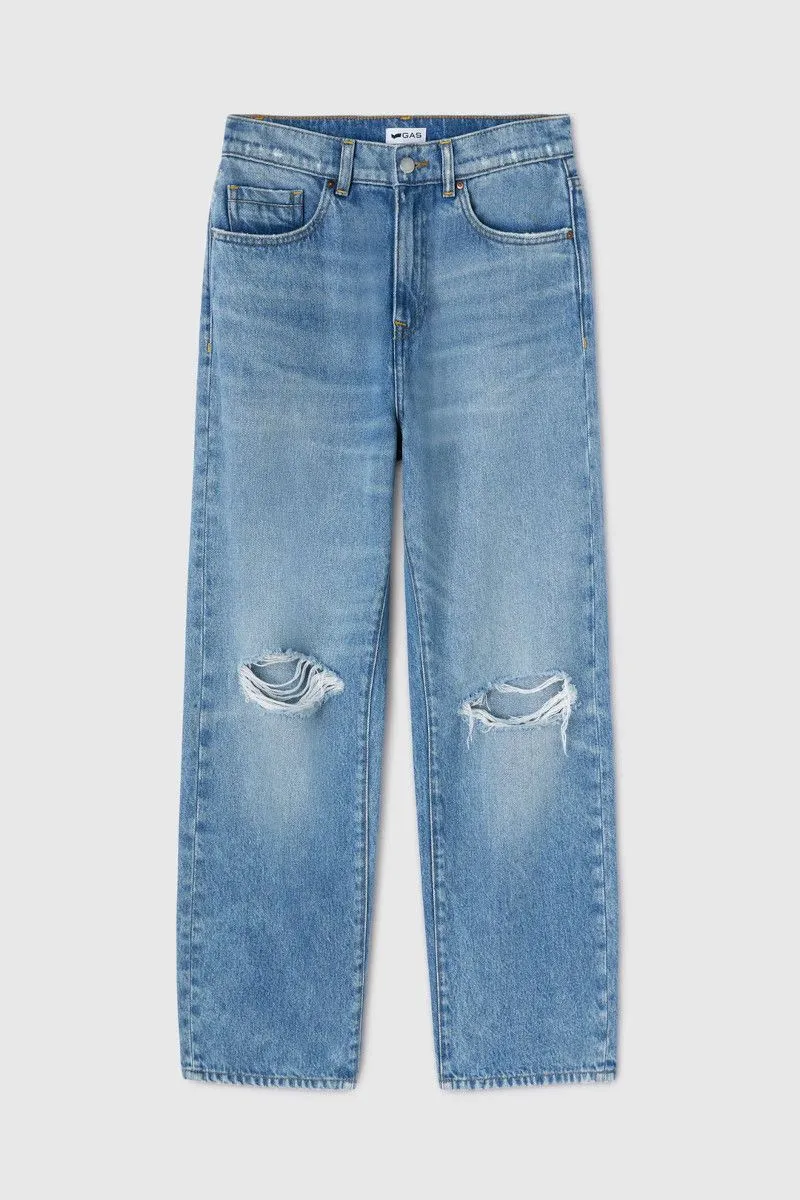 Jeans straight donna Azzurro