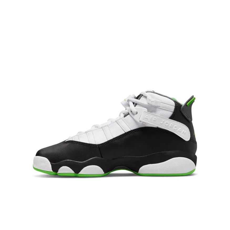 Jordan 6 Rings (GS) - WHITE/GREEN STRIKE-BLACK-SMOKE GREY