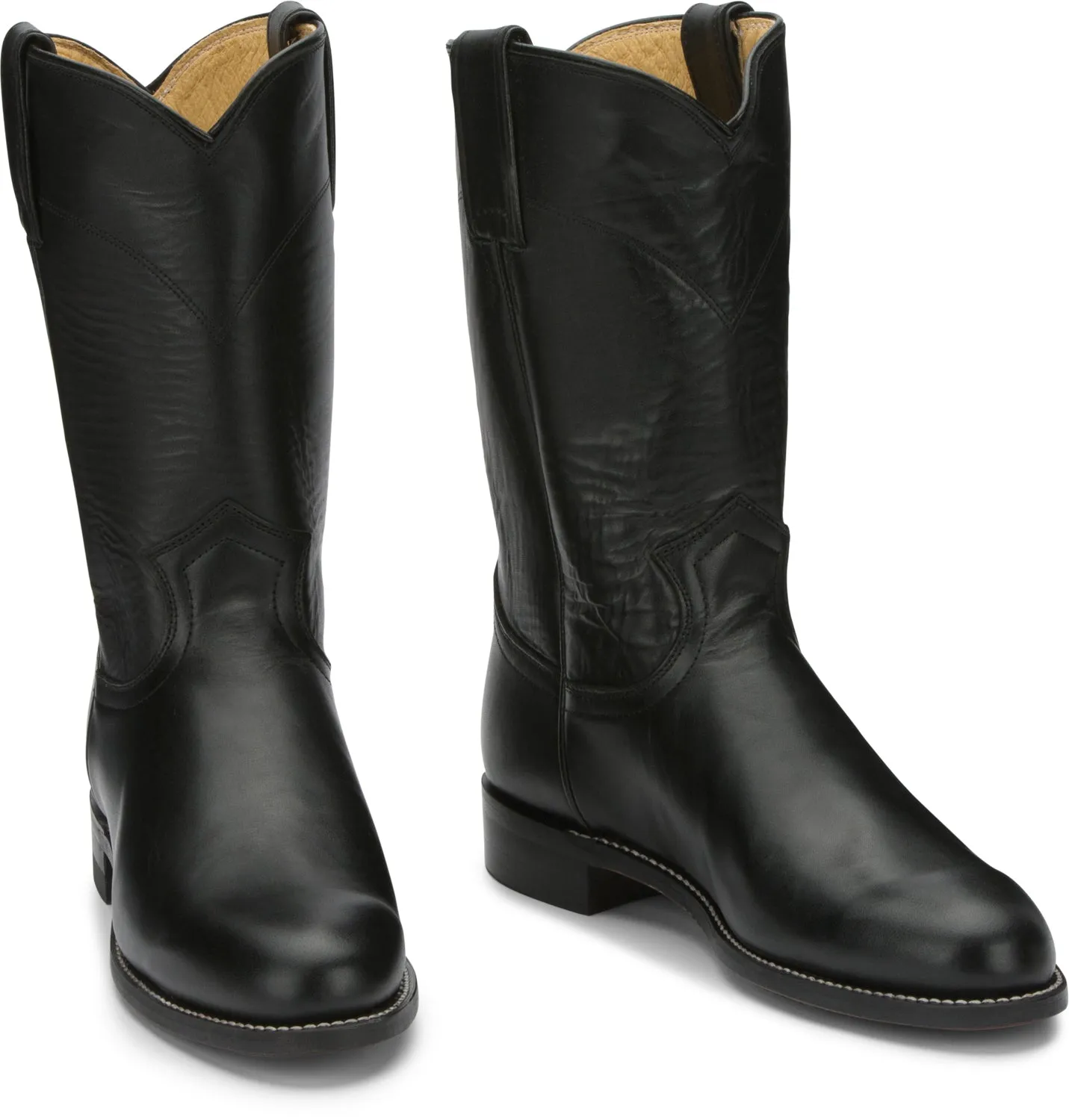 Justin Womens Cora Black Cowhide Cowboy Boots