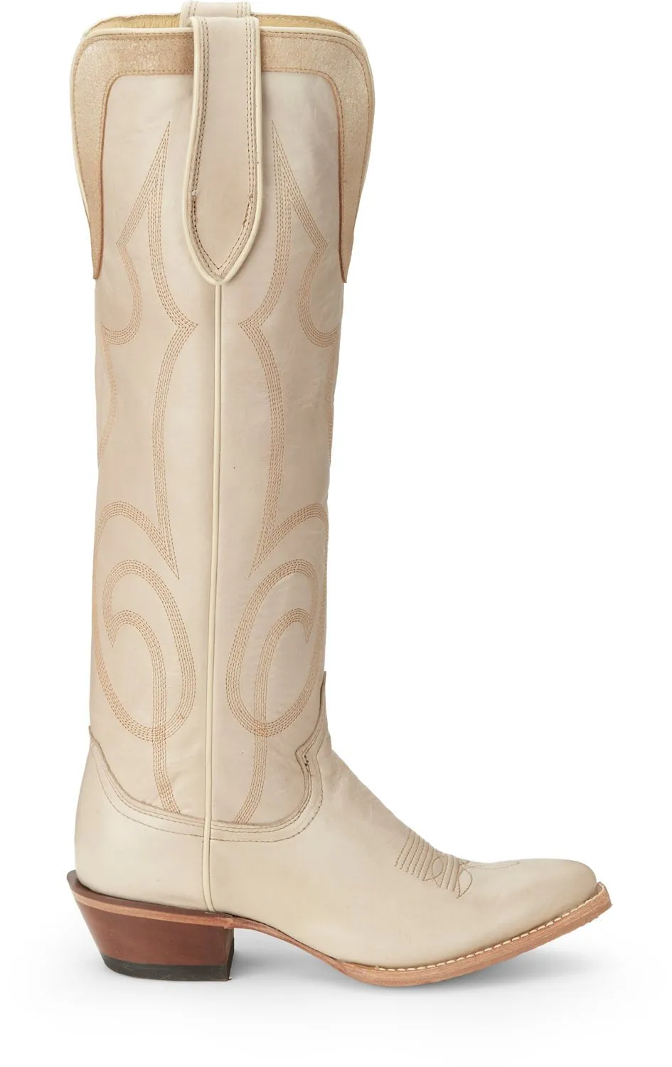 Justin Womens Verlie Vanilla Leather Cowboy Boots